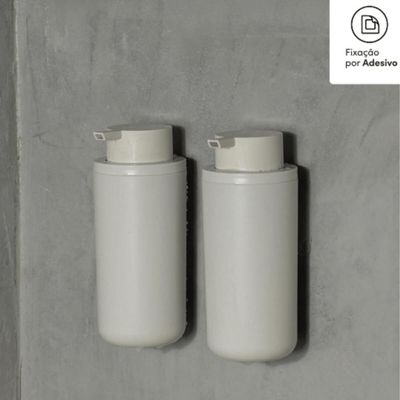 Saboneteira Dispenser Parede 500ml Bege Eleve Sabonete Liquido Ou Banheiro