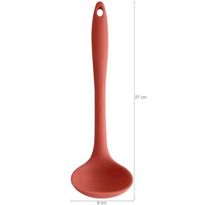Kit 4 Conchas de Silicone Utensílios Cozinha Talheres para Sopa Feijão Restaurante OU Terracota