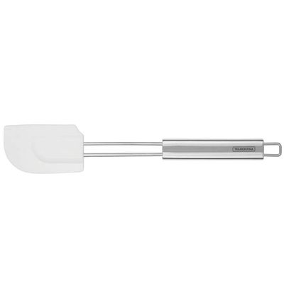Espátula Culinária de Silicone Marffim Tramontina com Cabo em Aço Inox Branca Branco