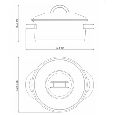 Caçarola Tramontina Solar 28cm 8,4L em Aço Inox com Fundo Triplo Cinza Cinza