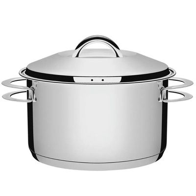 Caçarola Tramontina Solar 28cm 8,4L em Aço Inox com Fundo Triplo Cinza Cinza