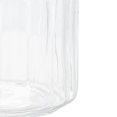 4 Porta Mantimentos de Vidro Borossilicato 1,2L Tampa Prata Pote Transparente Sidney Lyor
