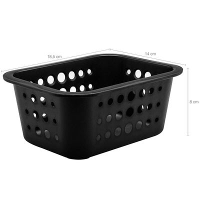 Kit 4 Caixas Organizadoras Cestos Multiuso Para Brinquedos Closet Preto