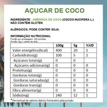 Acuçar de Côco Pacote de 1 kg Sabor Verde