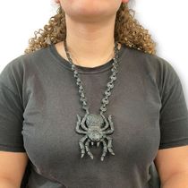 Colar Aranha De Borracha Halloween Para Fantasias