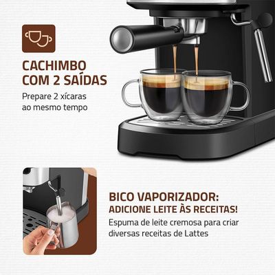Cafeteira Espresso Dolce Crema 20 Bar Mondial C-20-EC 220V/60HZ
