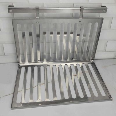 Escorredor de Louças Inox Suspenso Dobrável com Barra Cozinha 40cm Domama Haus