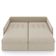 Sofá Cama Retrátil Para Sala De Estar 214cm Una K01 Veludo Bege Lyam Decor