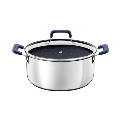 Caçarola Tramontina Romagna Aço Inox Cerâmico Black Stone 24 Cm 5,24 L