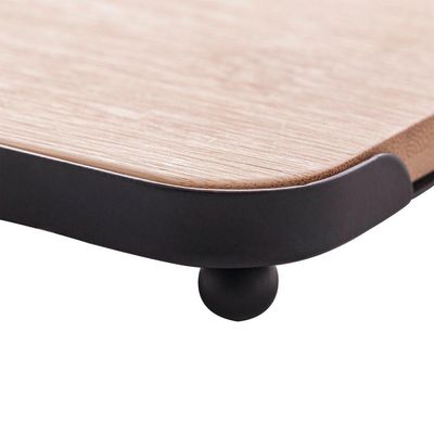 Bandeja Retangular De Bambu Com Moldura De Metal 30x10x2cm 7971 - Lyor