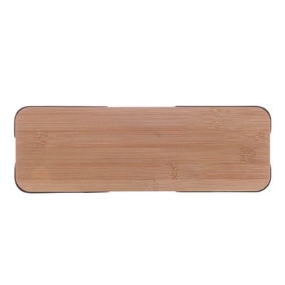 Bandeja Retangular De Bambu Com Moldura De Metal 30x10x2cm 7971 - Lyor