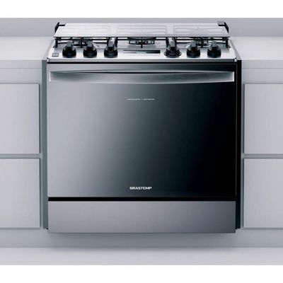 Fogão de Embutir Inox 5 Queim. Brastemp Bivolt BYS5PCRUNA