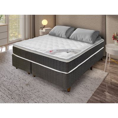 Colchão Queen Molas New Tecnopedic Pillow 158x198 Castor Cinza
