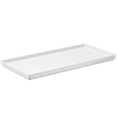 12 Travessas Retangulares Servir Petiscos 27x13cm Comida Japonesa Branco Bandeja Decorativa Uno Coza