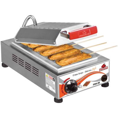 Máquina Crepeira Elétrica para 6 Crepes Suíços em 5 Minutos Alumínio / 220v