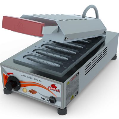 Máquina Crepeira Elétrica para 6 Crepes Suíços em 5 Minutos Alumínio / 220v