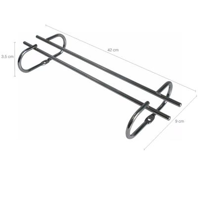 6 Suportes Organizadores De Armário Porta Taças Cromado 42cm
