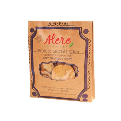 Biscoito de Castanha e Quinoa Defumado Sem Glúten Alere 70g