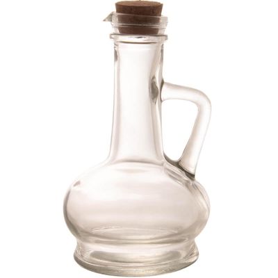 Pote de Vidro com Tampa de Rolha 230ml para Azeite Vinagre Lyor Porta Condimentos