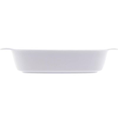Travessa Lyor Melamina Branca Milão 23x13cm com Alças Laterais para Servir