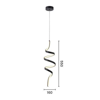 Lustre Pendente Sindora Dcd03236 Preto Led Bivolt