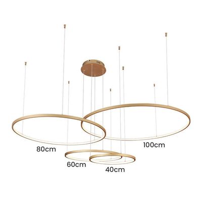 Lustre Pendente Sindora Qd05364 Dourado Led Bivolt