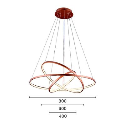 Lustre Pendente Sindora Dcd015080 Rosê Led Bivolt
