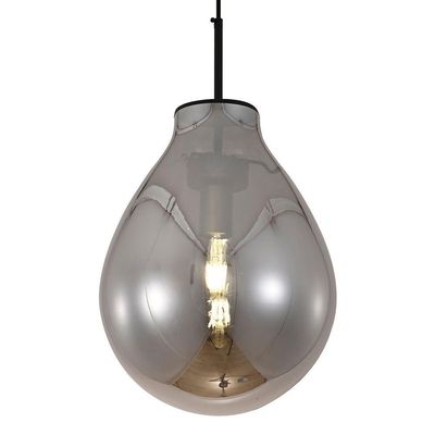 Lustre Pendente Sindora Dcd04009 M Preto - Fumê E27 Bivolt