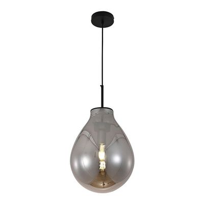 Lustre Pendente Sindora Dcd04009 M Preto - Fumê E27 Bivolt