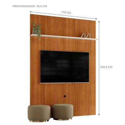 Painel Para Tv 75 Polegadas Normandia Cinamomo Off White