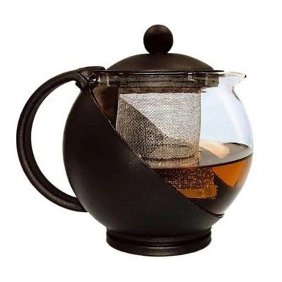 Chaleira Infusora 1250 Ml Bule Vidro Filtro Inox Coador Chá