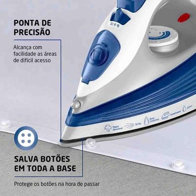 Ferro A Vapor FVN01BL 1200W Branco E Azul Mondial 220V