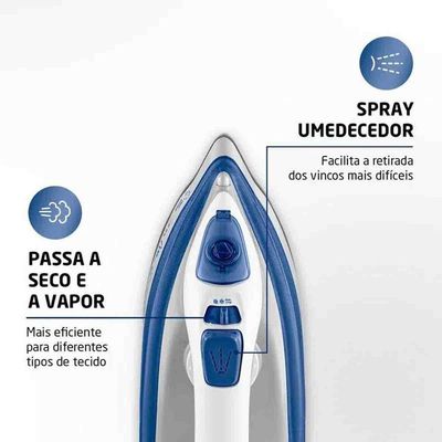 Ferro A Vapor FVN01BL 1200W Branco E Azul Mondial 220V