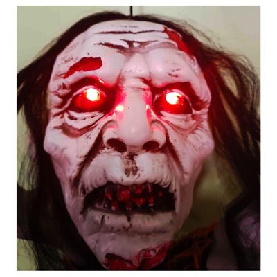Boneco Monstro Decoração Halloween Com Som E Luz