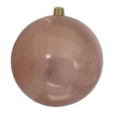 Bola De Natal Rose Rena Mista 10cm - 6 Unidades