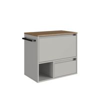 Gabinete Suspenso 60cm Arenas com Nicho Toalheiro e 1 Gaveta BH8050A