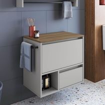 Gabinete Suspenso 60cm Arenas com Nicho Toalheiro e 1 Gaveta BH8050A