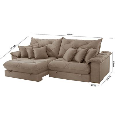 Sofá ágata Veludo Dois Módulos De 90 Cm B25 Meu Sofá Online B002 Veludo Capuccino