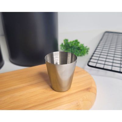 Copo Mini Aço Inox 30ml Cafe Molho Sobremesa Aperitivo 1un