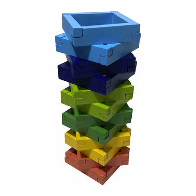 Jogo Blocos Construtivos - Madeira - BrinqMutti