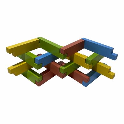 Jogo Blocos Construtivos - Madeira - BrinqMutti