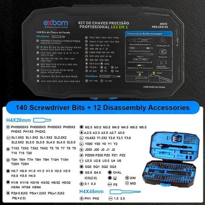 Conjunto Chaves 152 Peças Manutenção Celular Tablet