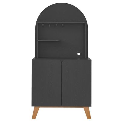 Aparador Cantinho Cafe 2 Portas 80 Cm 4678 Preto Arly