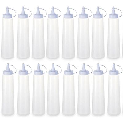 Kit 16 Bisnagas Plásticas Grandes 400ml Crepe Maionese Ketchup Mostarda Lancheria