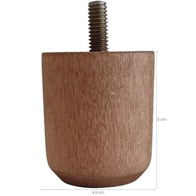 Conjunto de 7 Pés Baixos para Cama Box Kit Pé de Cama de Madeira 5cm Cor Mel