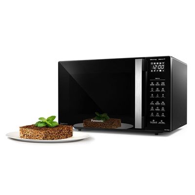 Micro-ondas Panasonic com Smartsense e Dupla Refeição 30L Preto - NN-GT68LBRU 110V