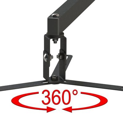 Suporte Projetor Datashow Mini Led Parede Braço 50 Cm - Preto