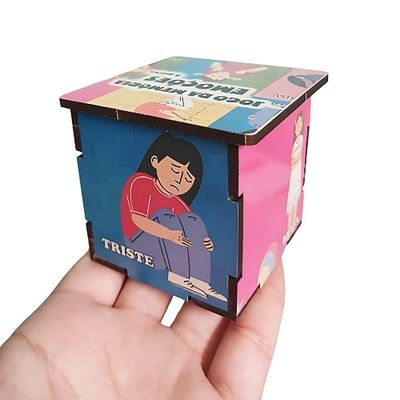 Super Jogo Das Emoções 6 Pares Com Caixa Em Mdf