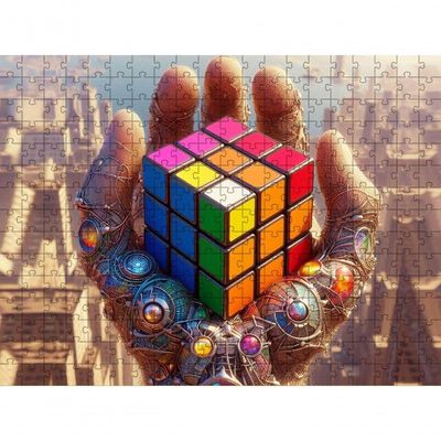 Quebra-cabeça Cubo Mágico De 300 Peças Em Mdf