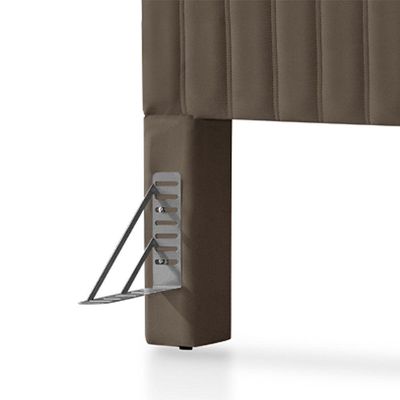 Cabeceira Cama Box Queen 1,60m Estofada Havai Veludo Marrom